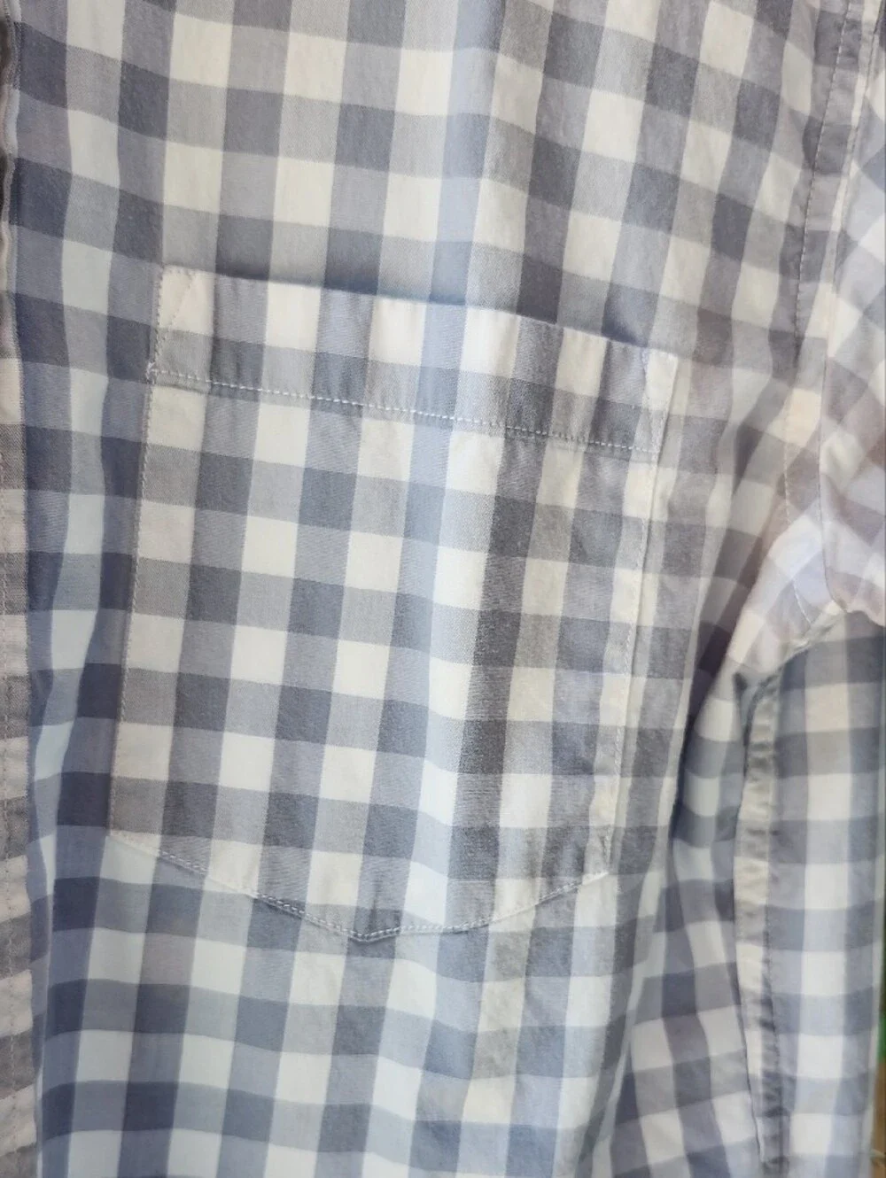 J. Crew Light Blue & White Short-Sleeve Gingham Button-Down Shirt
